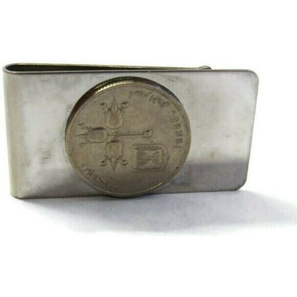 Israel Coin Money Clip Stainless Steel Wallet Cash ID Holder Silver - Picture 9 of 9